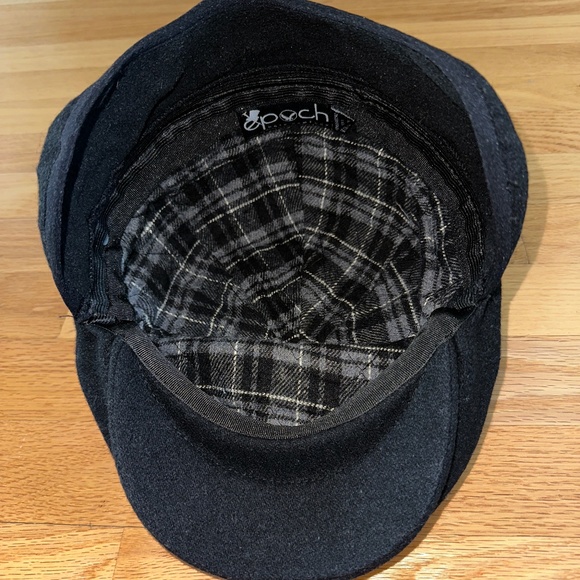 Epoch Hats Company Mens Newsboy Black Wool Hat Ear Flaps Size Large - Picture 13 of 14